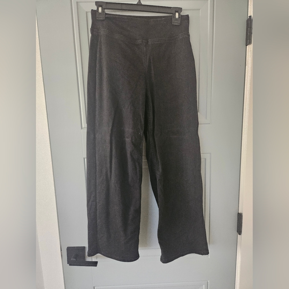 Old Navy Women's Black Crop Wideleg Jeans